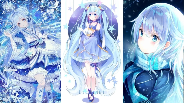 Ảnh Anime Girl Tóc Xanh Dương Dịu Dàng: Vẻ Đẹp Bí Ẩn Hay Lời Khẳng Định Phong Cách?